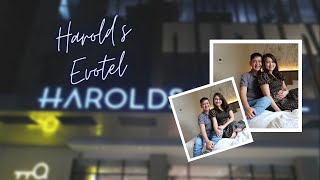 STAYCATION AT HAROLDs EVOTEL  ROOM TOUR  Bfam [upl. by Okoyik239]