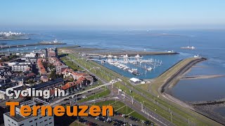 Cycling in Terneuzen Marina Destination with Drone and Streetview Images [upl. by Ailecra]