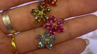 Gems market in Thailand Chanthaburi Yellow and green sapphires Gold and silver jewelry in Thailand [upl. by Lanna]