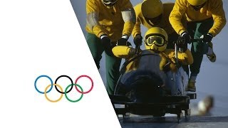 Jamaican Bobsleigh Team Debut At Calgary 1988 Winter Olympics [upl. by Sirromal]