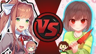 MONIKA vs CHARA Doki Doki Literature Club vs Undertale Doki Doki Animation CARTOON FIGHT CLUB [upl. by Neraa]