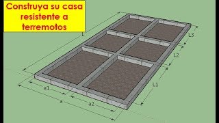 Como construir una casa de uno o dos pisos sismoresistente 1° parte Cimentaciones [upl. by Adnofal172]