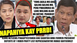 Matapos MAGFEELING IMBESTIGADOR Rep GUITIERREZ PINALAMON ng KAHIHIYAN ni Former Pres DUTERTE [upl. by Anirtac118]