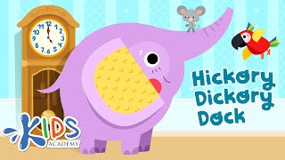 Hickory Dickory Dock  Canción infantil con letra  Rimas y canciones animadas para niños [upl. by Mure]