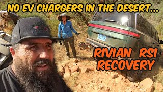 Electric OffRoading Fail  Rivian R1 Stuck in Sedona [upl. by Cirde365]