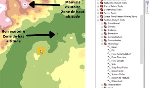 Techniques pour choisir le bon exutoire et délimiter le bassin versant se rattachant ArcGIS [upl. by Demaggio]