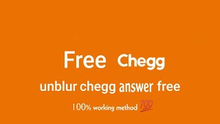 How To Unblur Chegg Answers  new method   100 WORKING METHOD [upl. by Allbee]