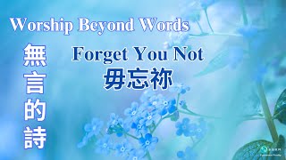 Worship Beyond WordsForget You Not 無言的詩 毋忘祢Instrumental music 純音樂敬拜worshipsongs worshipmusic [upl. by Azar386]