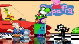 Smurf Rocko Super Better Yoshi amp Tinky Winky Vs Peppa Felix Book Bfdi amp Donkey Kong  Best of 3 [upl. by Massimo826]