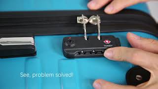 What to Do With A Stuck Thumbwheel or A Stuck Button TSA LOCK [upl. by Jarek]