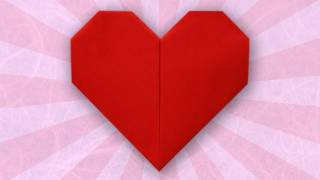 Origami Heart Folding Instructions [upl. by Irisa803]