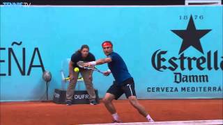 Ferrer Terrific Reaction In Madrid 2016 Hot Shot [upl. by Imre]