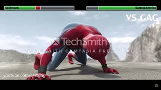 Spiderman Vs Captain America hidra VS GAG with healthbars [upl. by Ira]