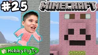 Minecraft 25 Creative Pig Man Build on Xbox One HobbyPigTV [upl. by Oigroig]