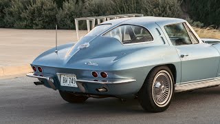 1963 Split Window Corvette 3273404Speed cold start pull out of shop and walk around [upl. by Winston]