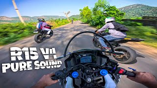 R15 V4m Pure Sound  Quickshifter  Leovince Exhaust  4K Raw Uncut [upl. by Soisatsana]