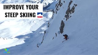 HOW TO IMPROVE YOUR STEEP SKIING Live Ski Lesson TIGNES [upl. by Navek]