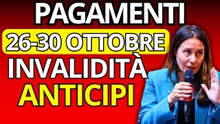 INPS PAGA 2630 OTTOBRE Pagamenti ADI Invalidità Bonus NASpI e 730 [upl. by Anwahsat]