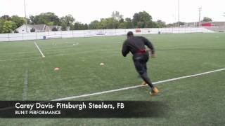 Steelers Running Back Carey Davis Training [upl. by Yrome]