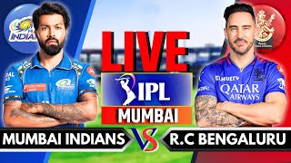 IPL 2024 Live MI vs RCB Live Match  IPL Live Score amp Commentary  Mumbai vs Bangalore Live Inng 2 [upl. by Petey]