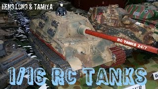 116 RC Tanks On Show  Tamiya amp Heng Long [upl. by Wixted]