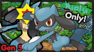 Pokémon Challenge Livestream  Black with ONLY Riolu ► NO ITEMS IN BATTLE Part 3 [upl. by Zanze]