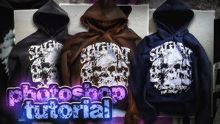 HOW TO DESIGN YOUR FIRST PRODUCT FOR YOUR CLOTHING BRAND PHOTOSHOP TUTORIAL [upl. by Yenitsed]