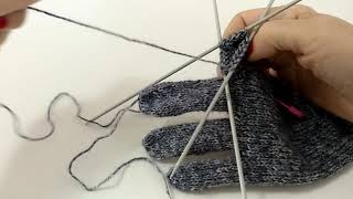 Tejiendo guantes con agujas de doble punta [upl. by Thynne]