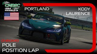 Kody Laurences Pole Lap l 2024 United States Grand Prix l GT4 International Championship [upl. by Nilekcaj908]