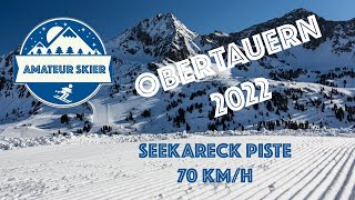 Skiing in Obertauern Austria Red Piste 9A  Seekareck SPEED GPS DATA [upl. by Roxy989]