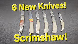 Scrimshaw Unboxing 6 Knives Max Level [upl. by Sirromad99]