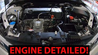 Car Engine Detailing on 2016 Honda Accord with Griots Garage Engine Cleaner amp Sun Joe SPX6001CXR [upl. by Eylrac297]