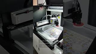 Roll Fed Galvo Laser Kiss Cutting for Stickers  Golden Laser kisscut laserkisscut galvolaser [upl. by Adriene772]