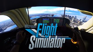 Microsoft Flight Simulator 2020  New York Tour  Triple Screen  Onboard POV [upl. by Yleek757]