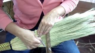 BROOM MAKING Sewing Hearth Broom DIYBROOM broommaking brooms [upl. by Dickman]