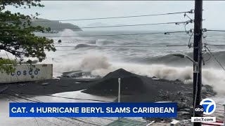 Beryl heads toward Jamaica as a major hurricane after ripping through southeast Caribbean [upl. by Oigile816]