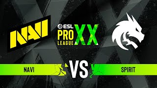 NAVI vs Spirit  ESL Pro League Season 20  Quarterfinal [upl. by Lonee]