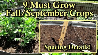 9 Fast Growing Crops to Plant in September for a Fall Garden Direct Seeding amp Seed Spacing Details [upl. by Ennayllek]