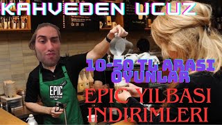 Kahveden Ucuz Oyun Listesi 10  50 TL arası oyunlar Epic Games Yılbaşı İndirimleri [upl. by Noseimaj398]