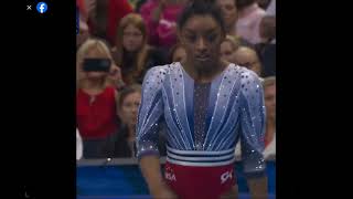 Simone biles on floor exercise during US Olympic trials 2024 day1shes definitely great and awesome [upl. by Erehc33]