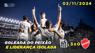 Santos 3x0 Vila Nova  Peixe goleia e fica cada dia mais próximo do acesso 02112024 [upl. by Seibold]