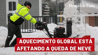 Aquecimento global está afetando a queda de neve [upl. by Nosnirb]