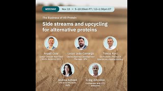 The Business of Alt Protein Side streams and upcycling for alternative proteins [upl. by Adiela]