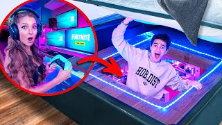 I Built a Secret Gaming Room Under My Bed [upl. by Jervis]