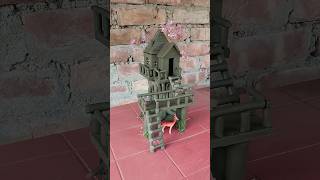 Amazing tree house making with clay 🏡  clayhouse treehouse craft [upl. by Alaunnoif]