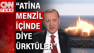 Atina kırmızı alarm verdi Cumhurbaşkanı Erdoğan quotTayfun füze testi Yunanlıları çıldırttıquot [upl. by Acinorav]