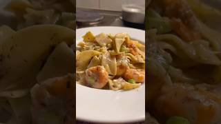 Creamy pasta with prawn my soul food recipe for you pasta seafood cheese pastalover recipe [upl. by Nonah]