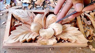 amazing wood carving skill  wood carving art ideas [upl. by Delle]