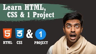 HTML CSS Tutorial both in one video with a Project  Basic Project for Beginners using HTML amp CSS [upl. by Ranice]