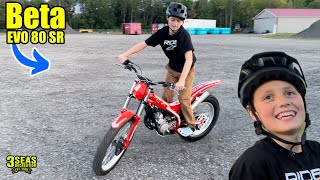 2023 Beta EVO 80 SR Trials Bike First Ride [upl. by Otrebire]